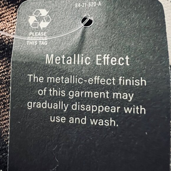 a.n.a. Women's High-Rise Straight Stretch Metallic Effect Silver Jeans Sz 2 NWT - Picture 12 of 15